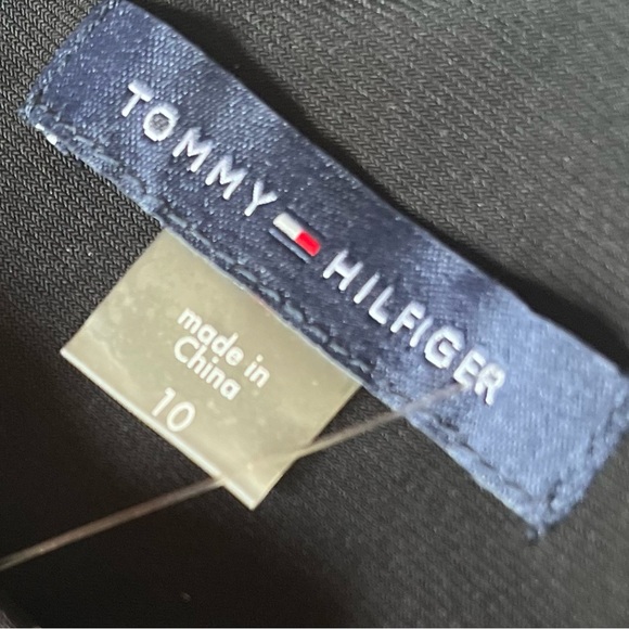 SOLD NWT Tommy Hilfiger Black/White Geometric Pattern Jersey Sheath Dress Sz 10 - Picture 9 of 11